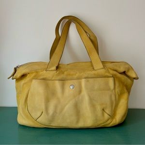 FURLA —Soft leather lemon yellow Hobo Bag